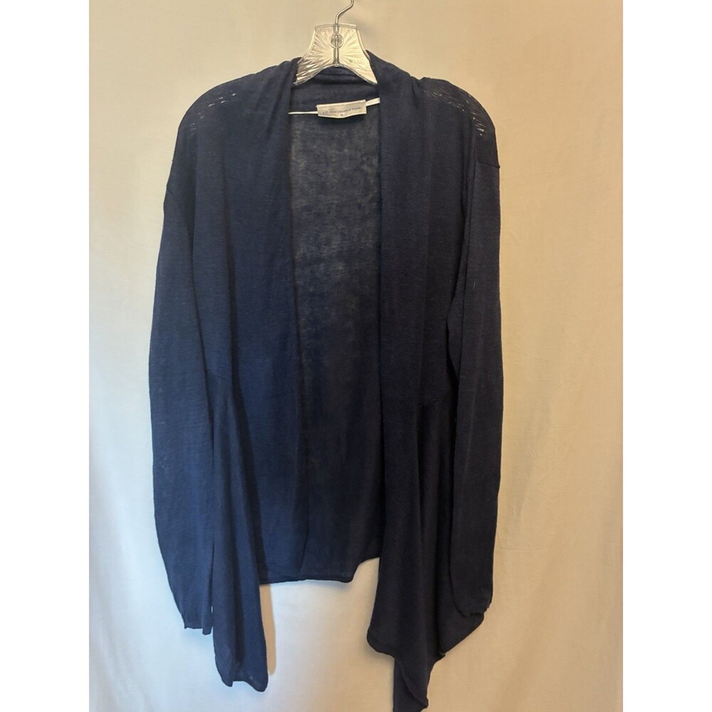Southern Tide 100% Linen Cardigan Sweater Womens  size M open front tiered